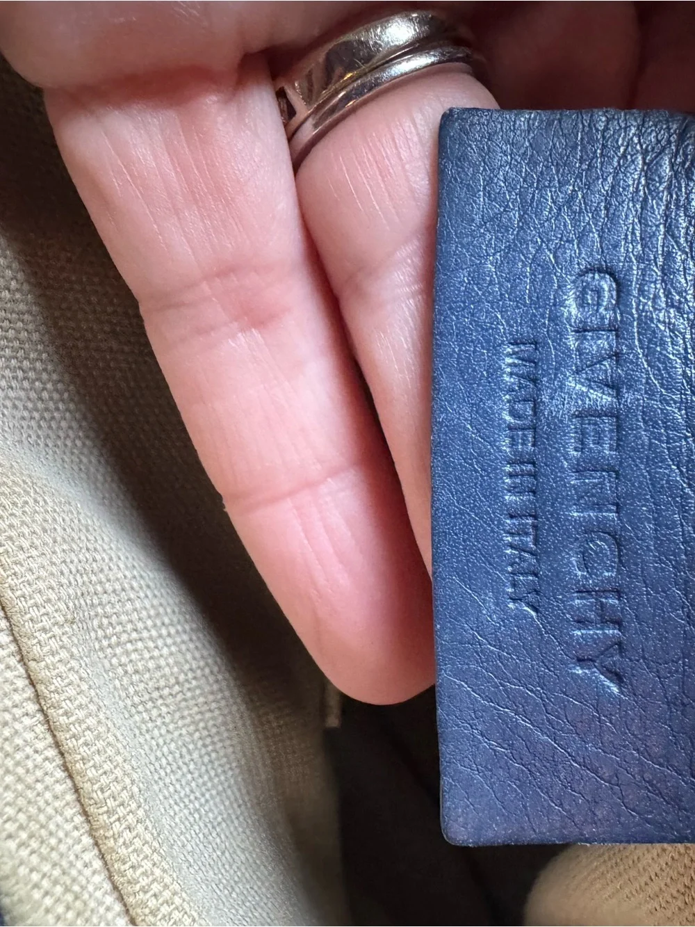 Givenchy Navy Leather Nightingale Small  with Crossbody Strap